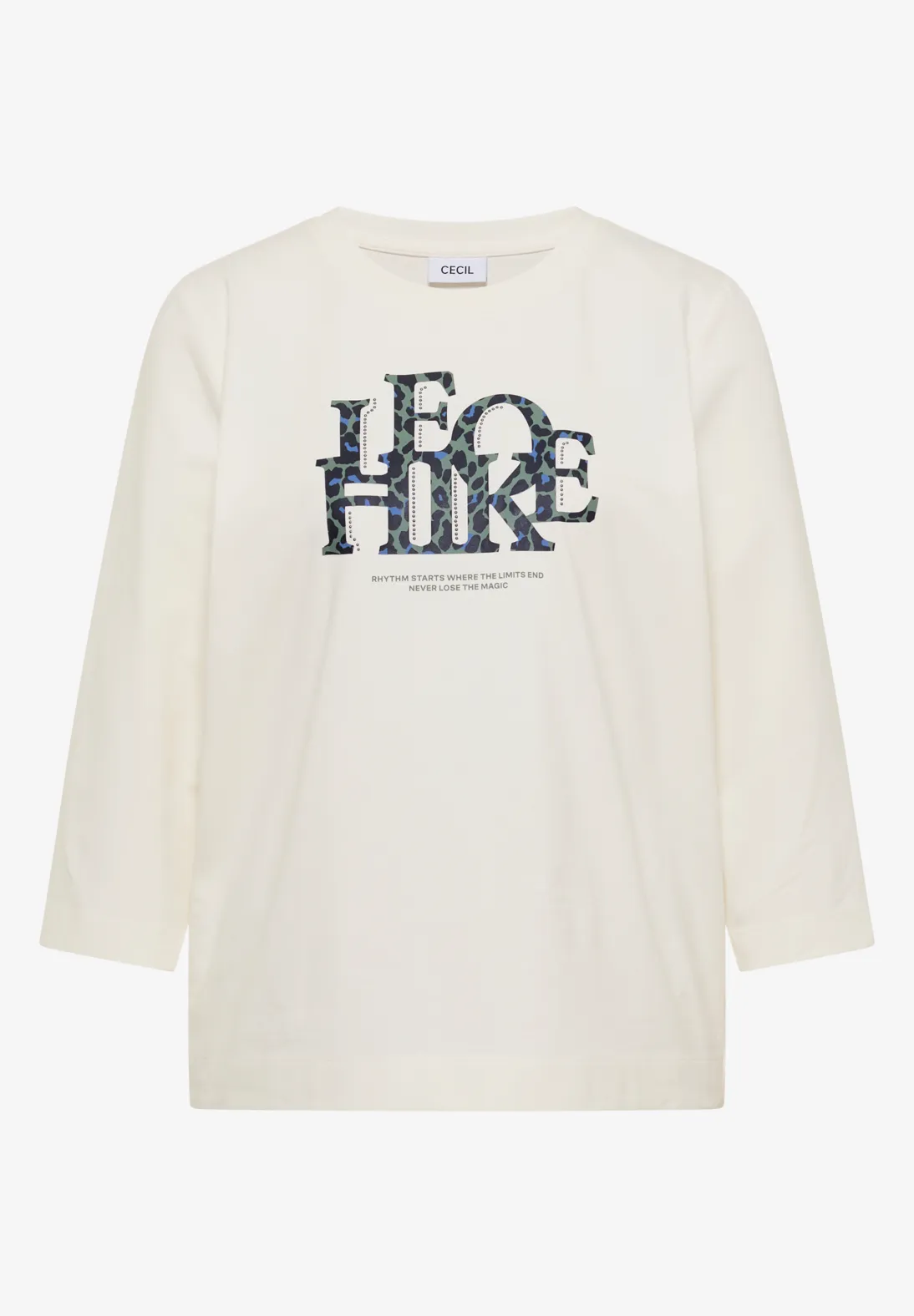 Cecil Shirt mit Wording - Vanilla White
