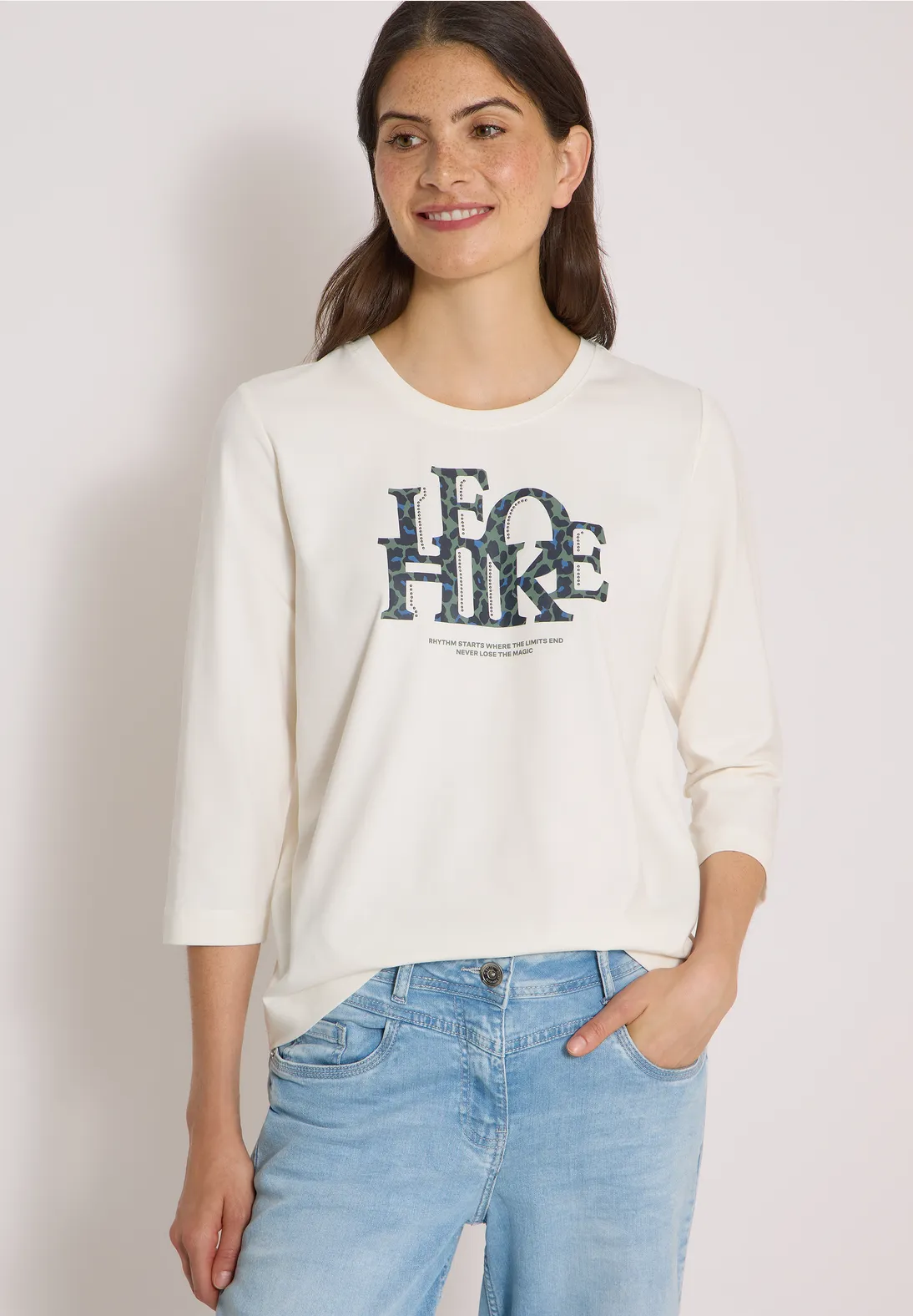Cecil Shirt met Tekst - Vanilla White
