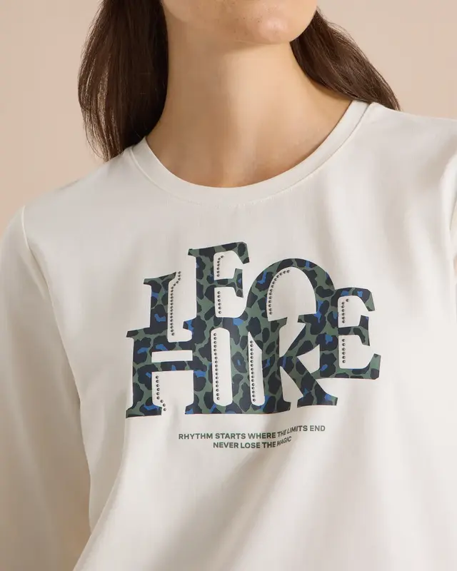 Cecil Shirt with Text - Vanilla White