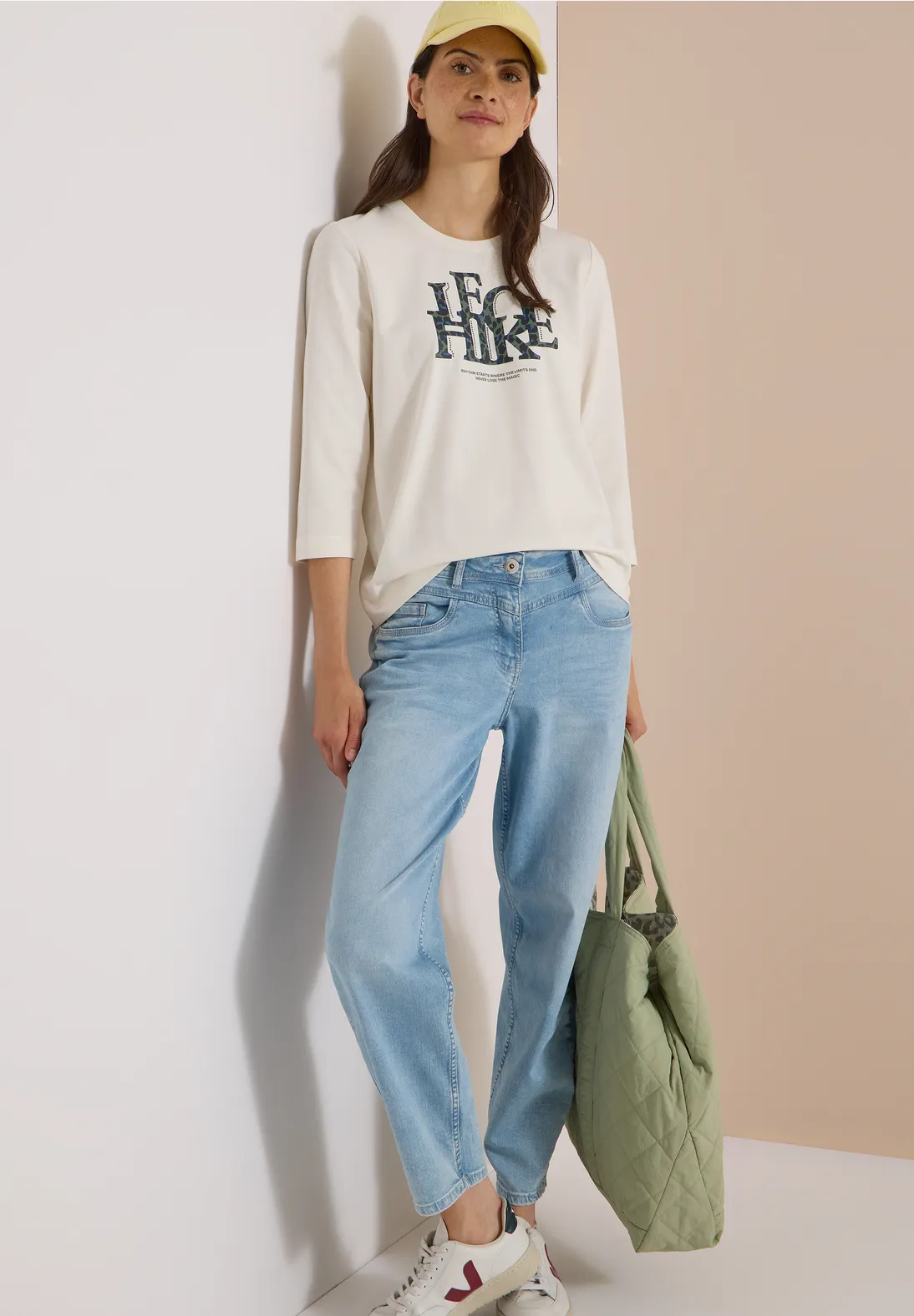 Cecil Shirt met Tekst - Vanilla White