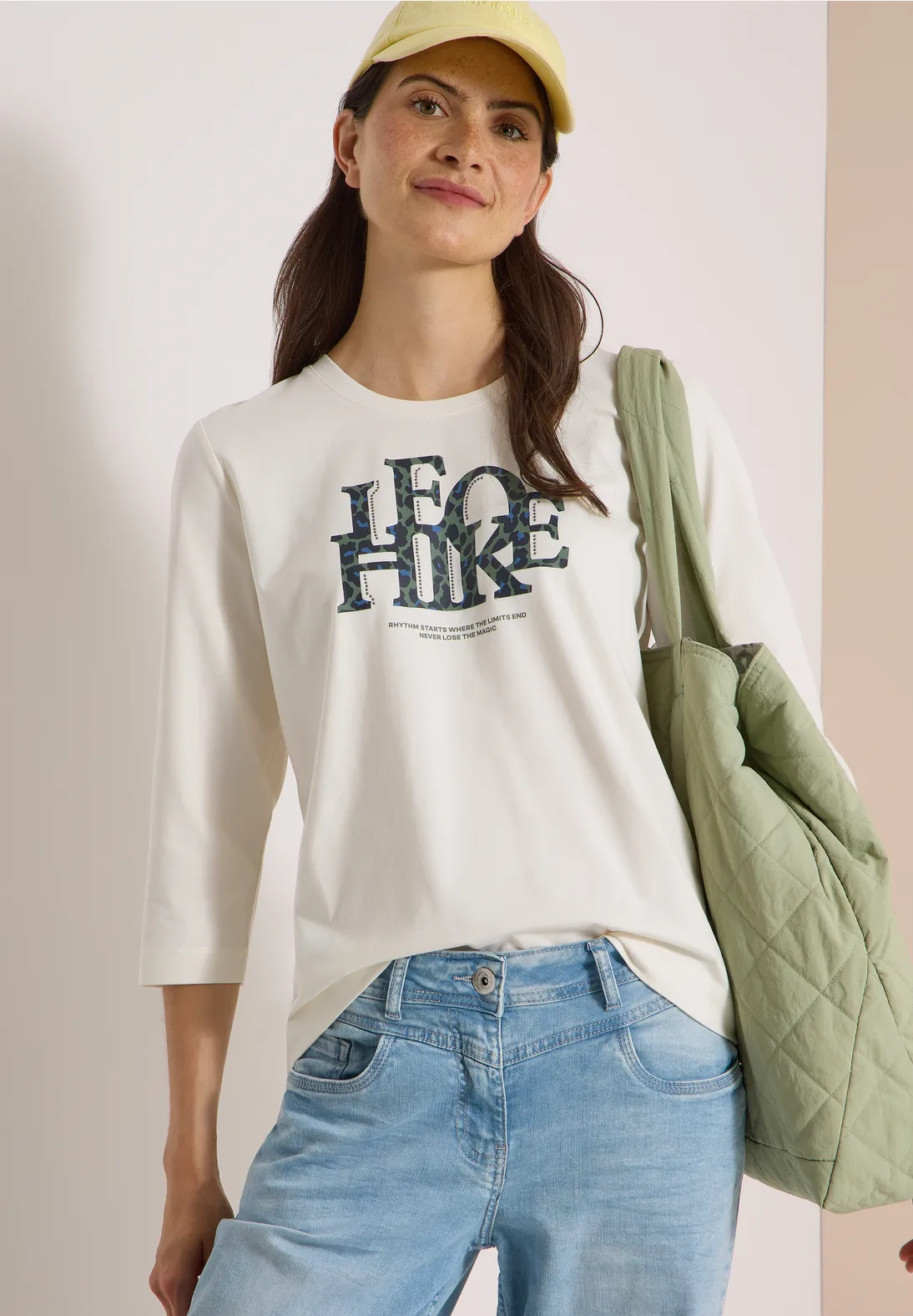 Cecil Shirt met Tekst - Vanilla White