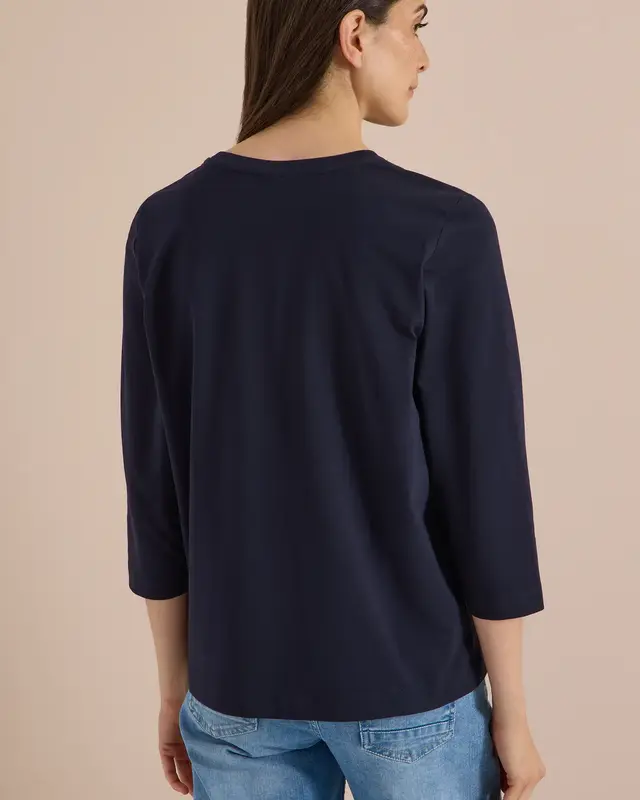 Cecil Shirt mit Wording - Urban Dark Blue