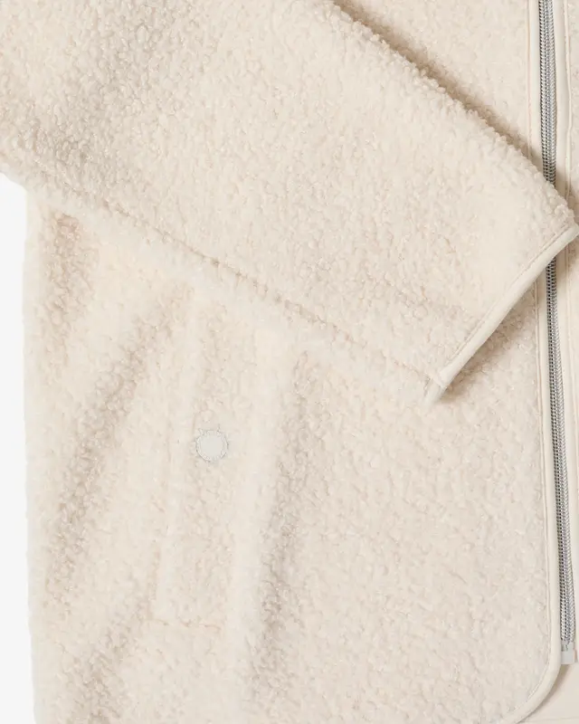 Cecil Teddy Jacket with Hood - Teddy Vanilla White