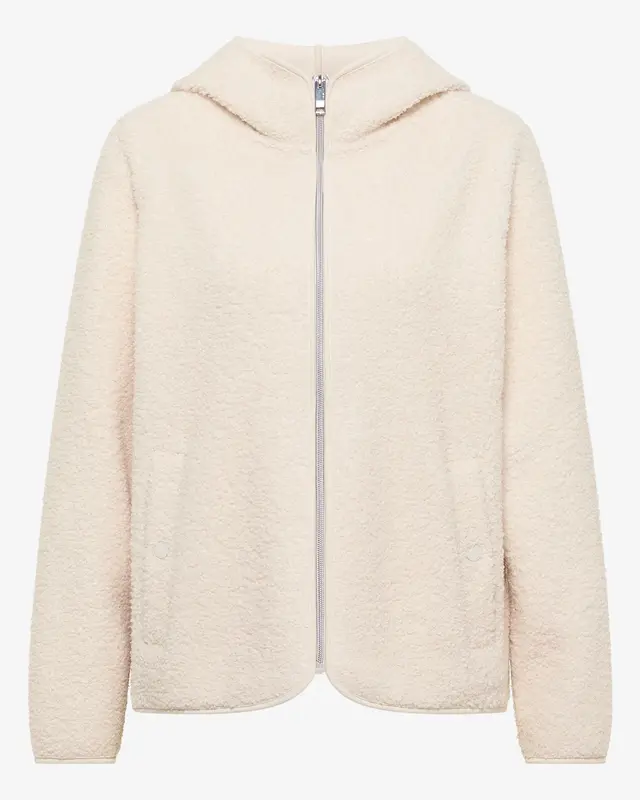 Cecil Teddy Jacke mit Kapuze - Teddy Vanilla White