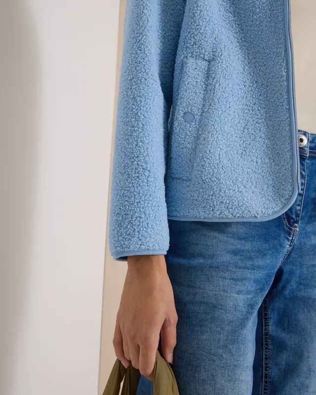 Cecil Teddy Vest met Capuchon - Easy Blue
