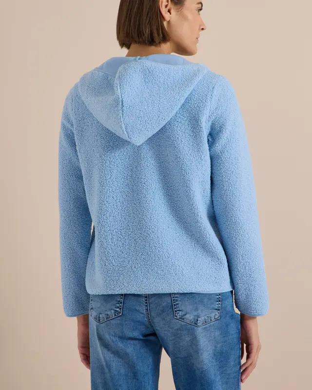 Cecil Teddy Vest met Capuchon - Easy Blue
