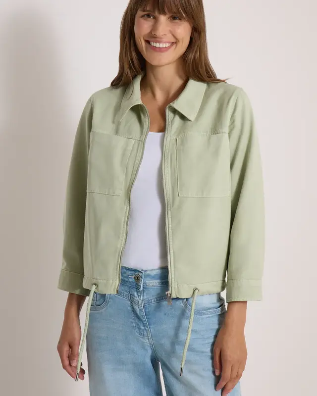 Cecil Jacke mit 3/4-Arm - Raw Matcha Lime