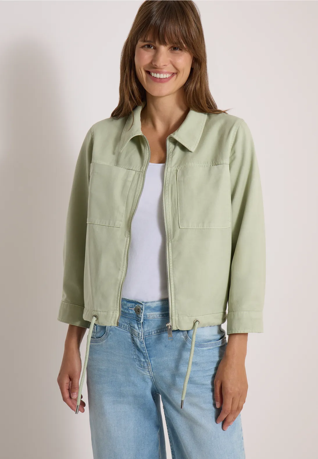 Cecil Jacket with 3/4-Sleeves - Raw Matcha Lime