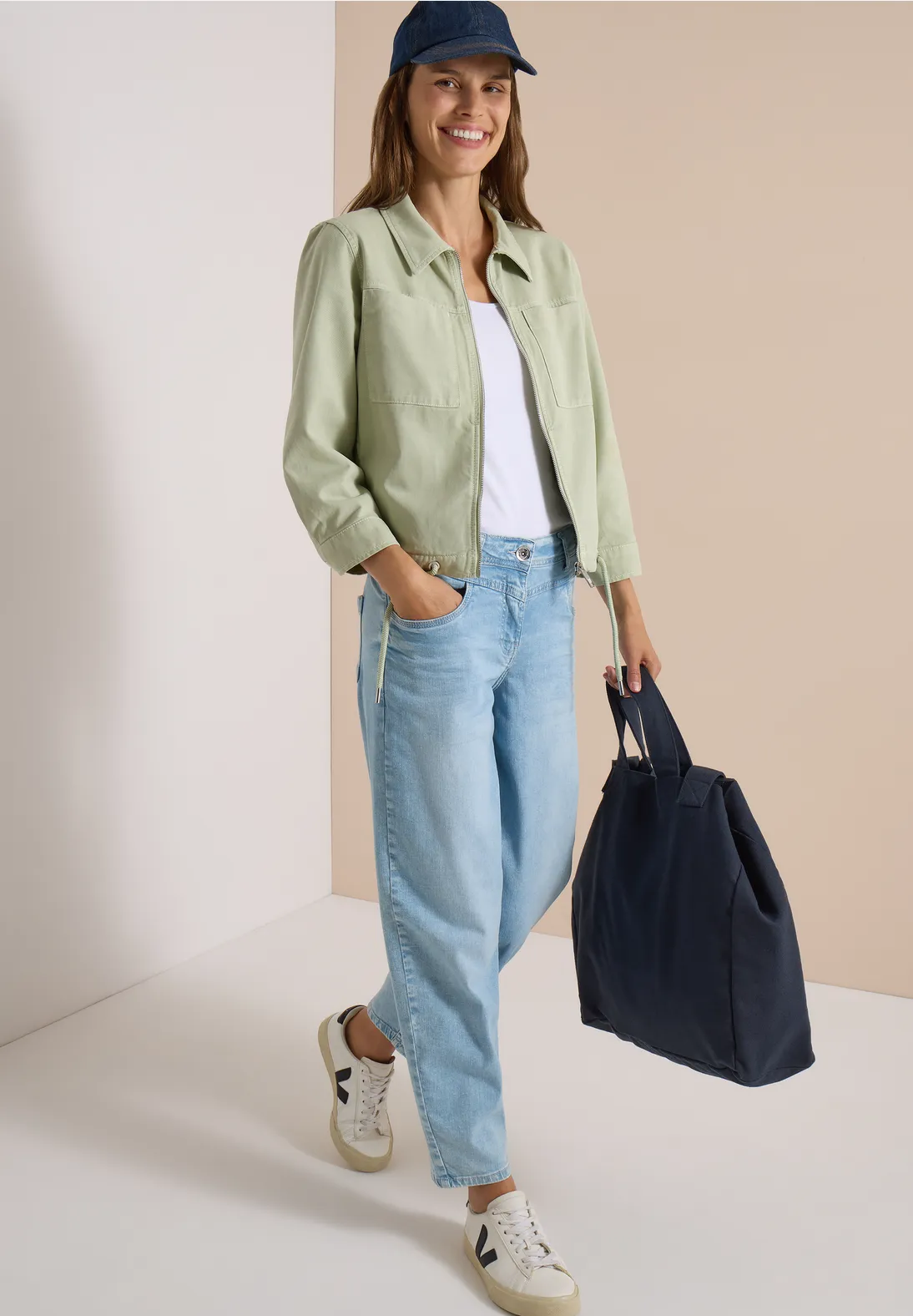 Cecil Jacke mit 3/4-Arm - Raw Matcha Lime