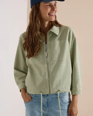 Cecil Jacke mit 3/4-Arm - Raw Matcha Lime