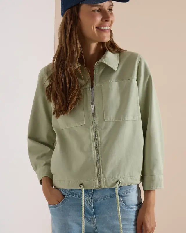 Cecil Jacke mit 3/4-Arm - Raw Matcha Lime