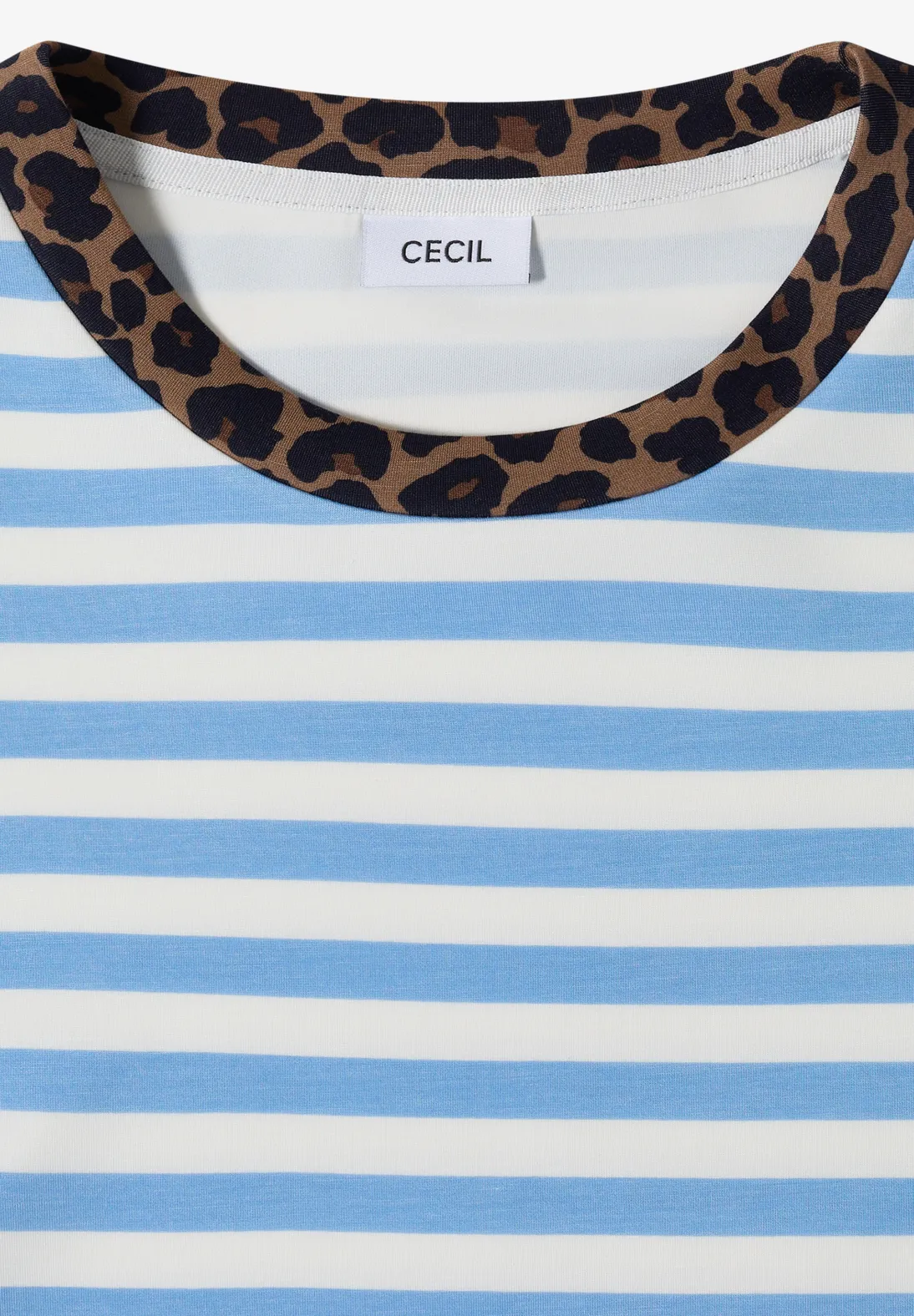 Cecil Shirt mit Leo-Detail - Easy Blue