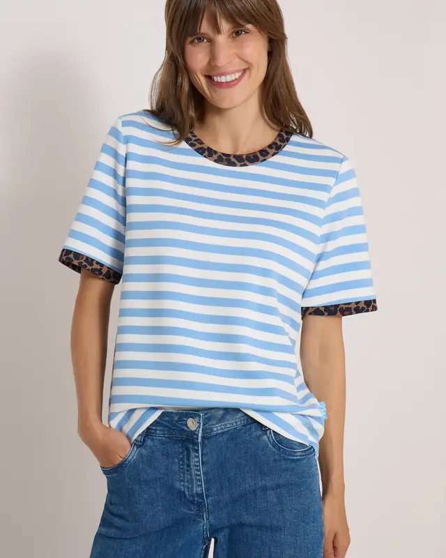 Cecil Shirt with Leo-Detail - Easy Blue