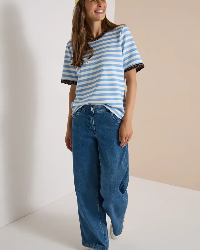 Cecil Shirt with Leo-Detail - Easy Blue
