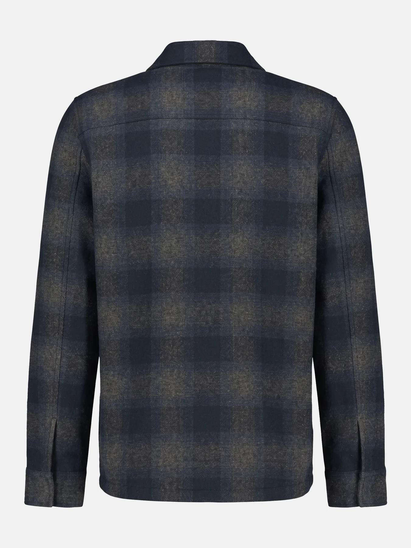 Lerros Checkered Shirt with Zipper - Classic Navy