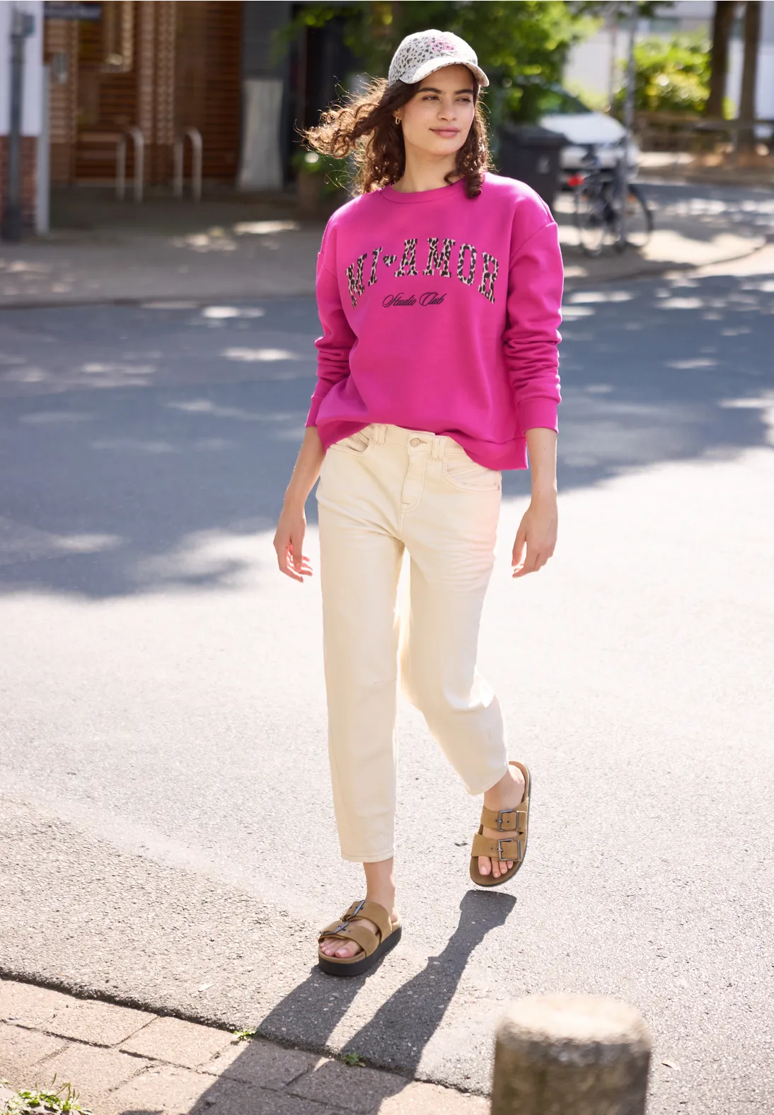 Street One Studio Loose Fit Sweatshirt - Ruby Raspberry