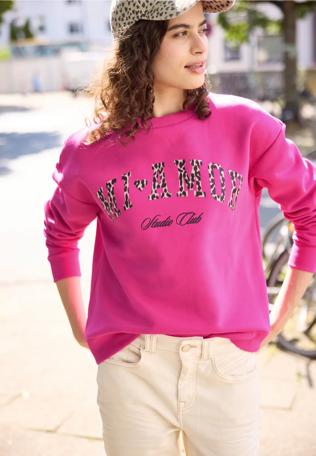 Street One Studio Loose Fit Sweatshirt - Ruby Raspberry