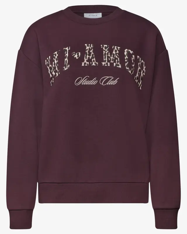 Street One Studio Loose Fit Sweatshirt - Very Berry