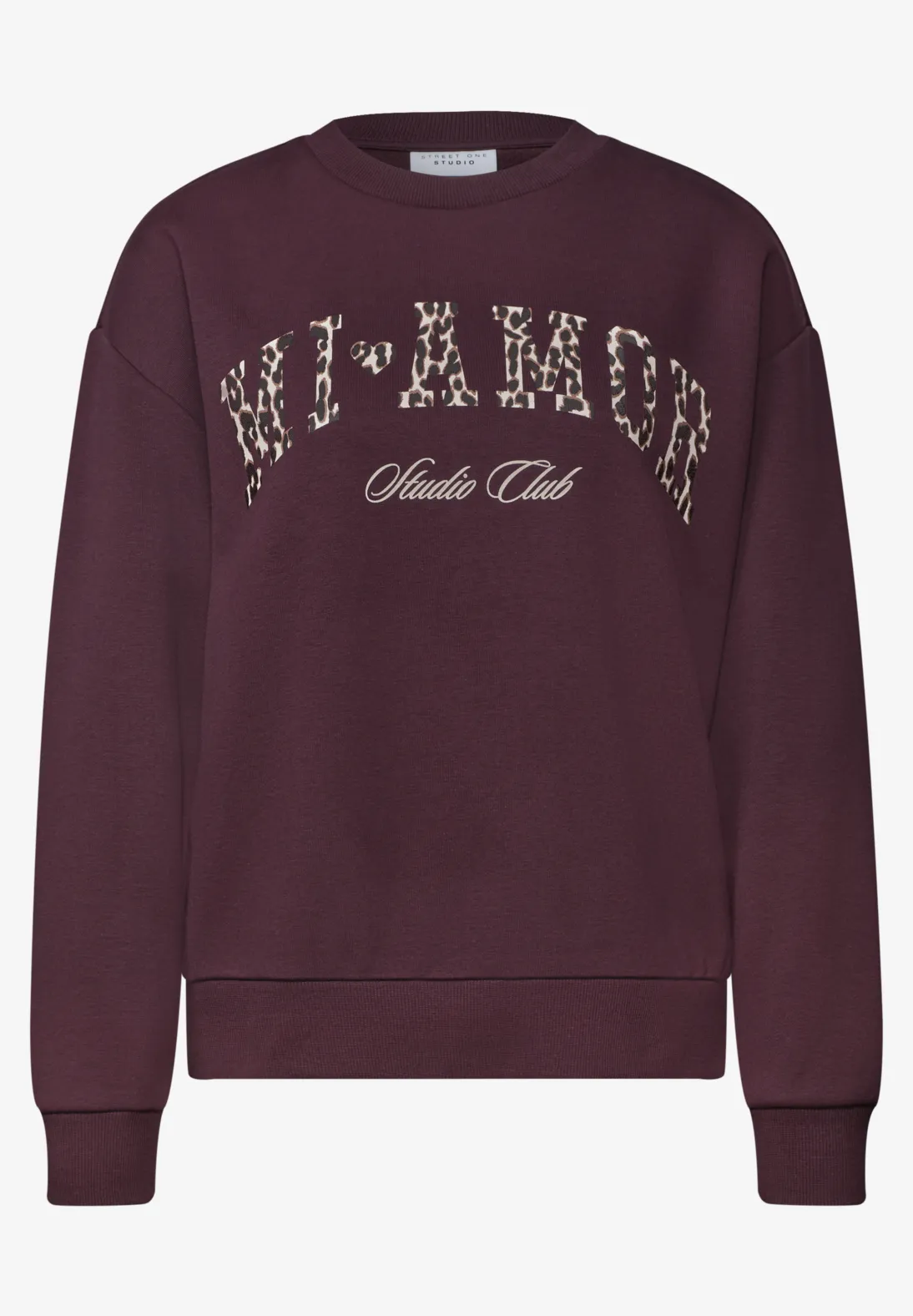 Street One Studio Loose Fit Sweatshirt - Very Berry