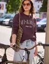 Street One Studio Loose Fit Sweatshirt - Very Berry
