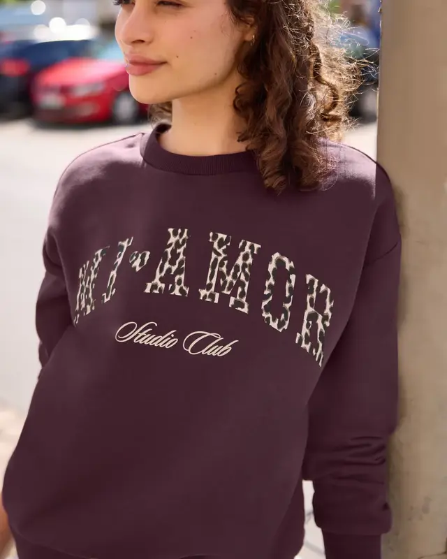 Street One Studio Loose Fit Sweatshirt - Very Berry
