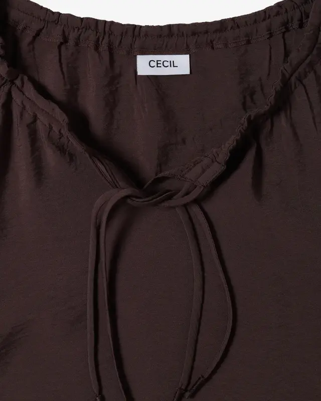 Cecil Carmen Bluse - Brown Cacao