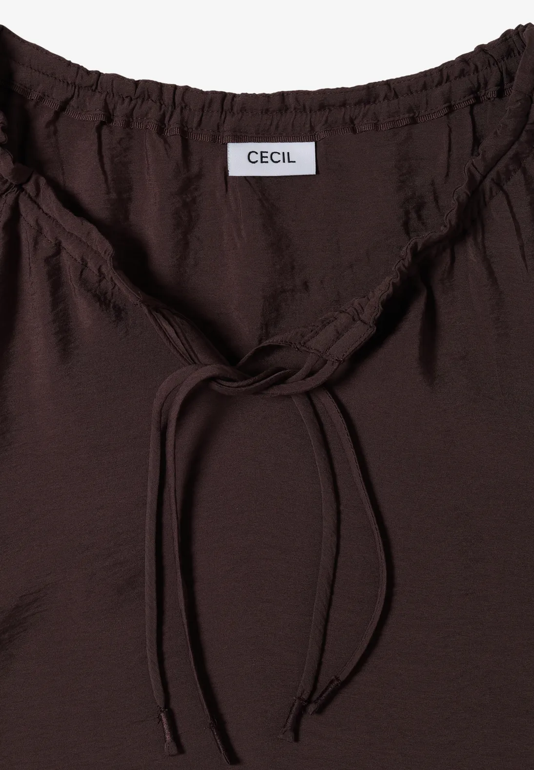 Cecil Carmen Bluse - Brown Cacao