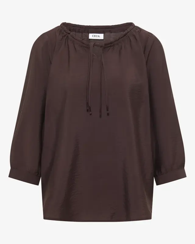 Cecil Carmen Blouse - Brown Cacao