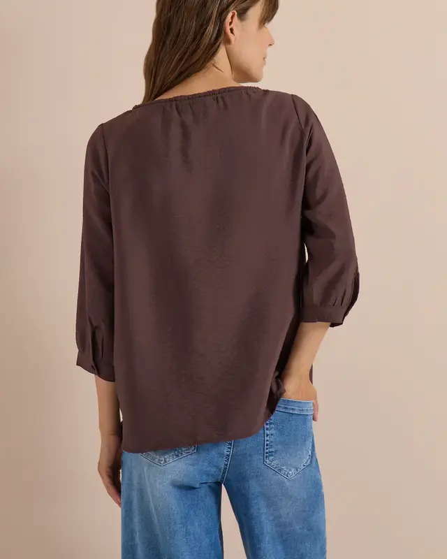 Cecil Carmen Blouse - Brown Cacao