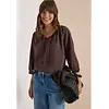 Carmen Bluse - Brown Cacao