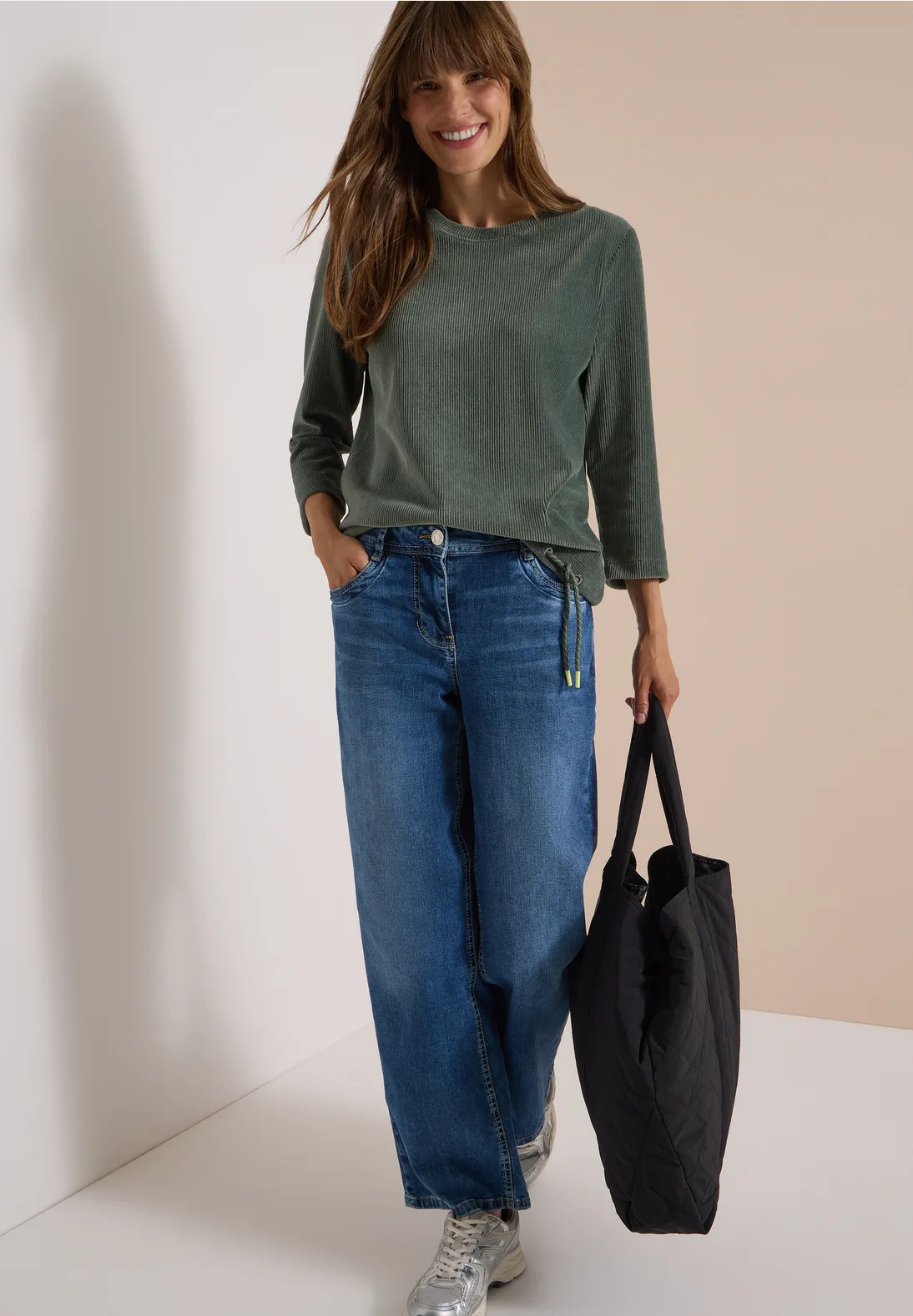 Cecil Corduroy Shirt - Dried Olive Green