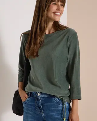Cecil Corduroy Shirt - Dried Olive Green