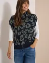 Cecil Vest met Kraag en Rits - Urban Dark Blue