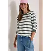 Striped Sweatshirt - Dried Olive Green