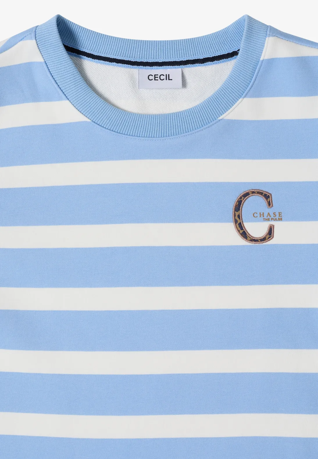 Cecil Striped Sweatshirt - Easy Blue