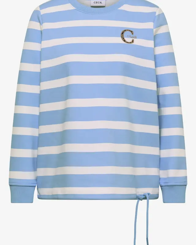 Cecil Streifen Sweatshirt - Easy Blue