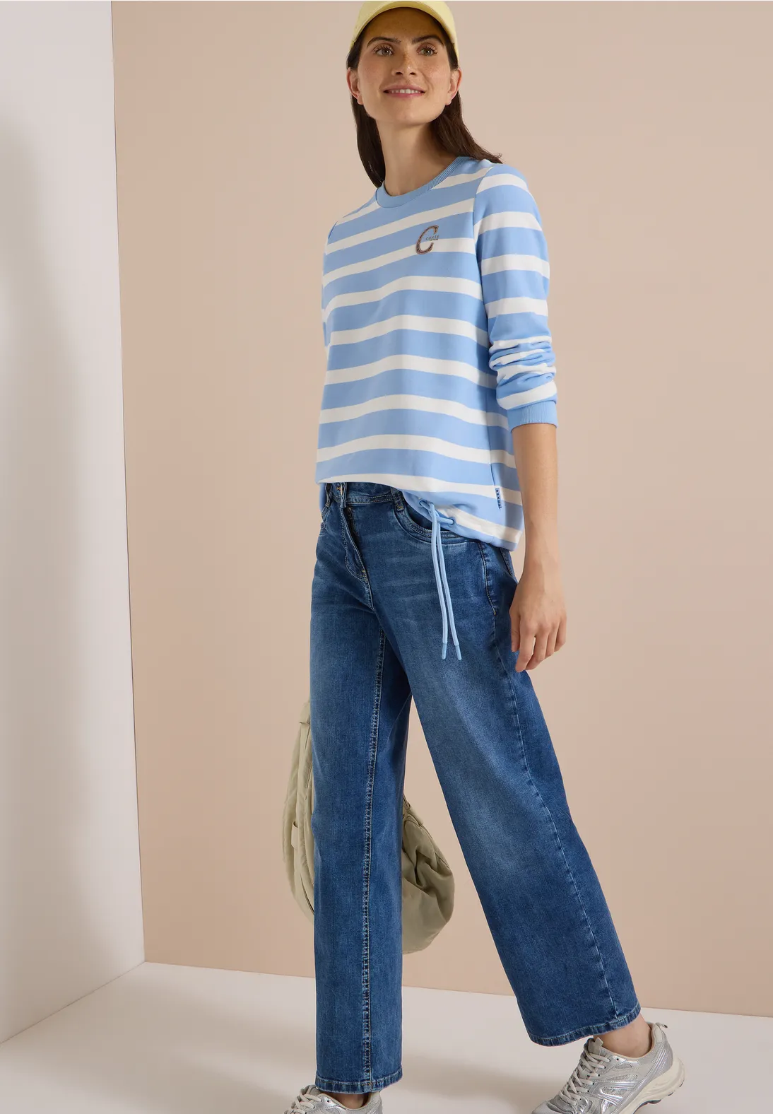 Cecil Gestreept Sweatshirt - Easy Blue