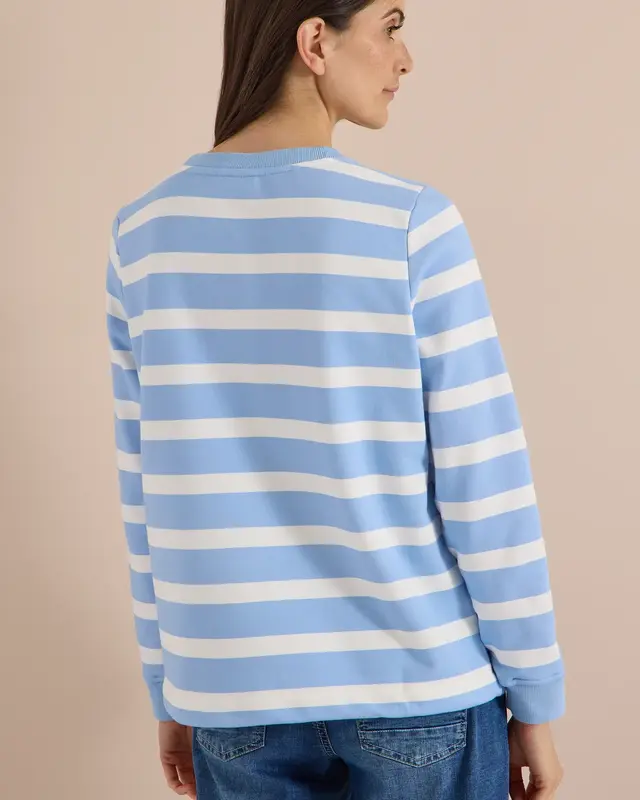 Cecil Gestreept Sweatshirt - Easy Blue