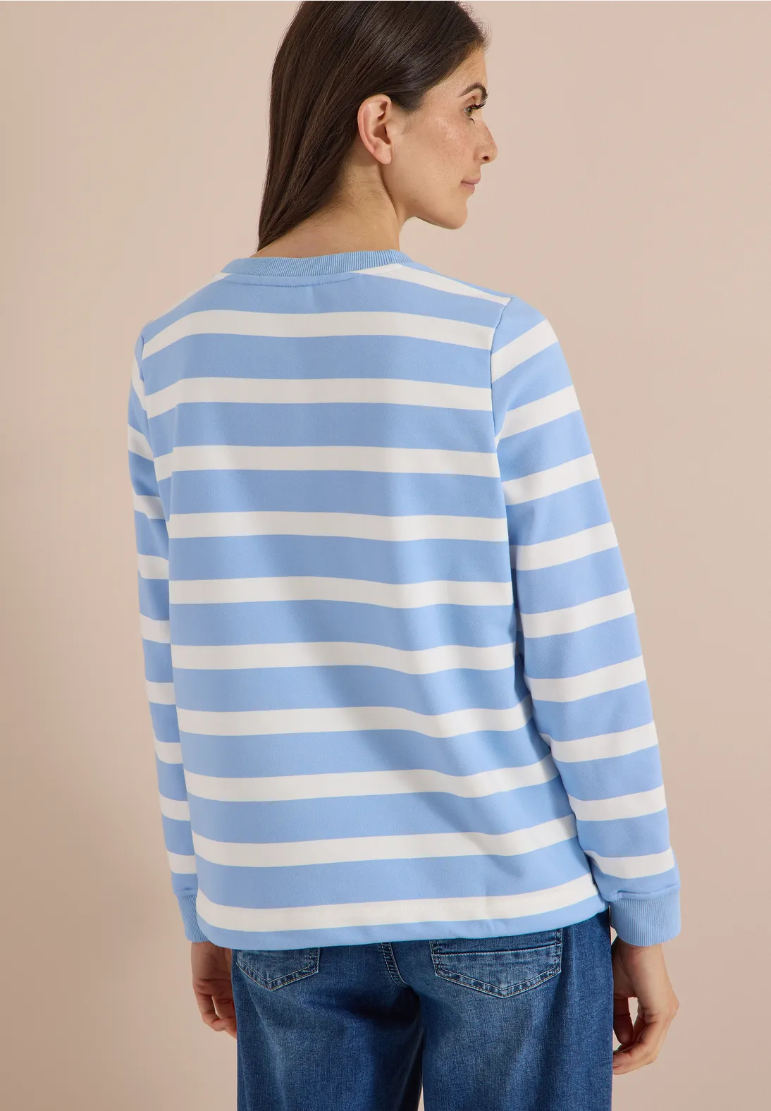Cecil Striped Sweatshirt - Easy Blue