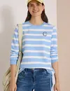 Cecil Streifen Sweatshirt - Easy Blue