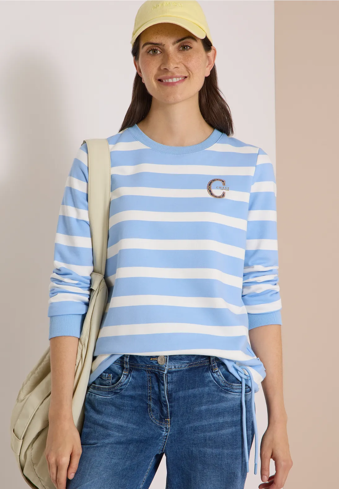 Cecil Streifen Sweatshirt - Easy Blue