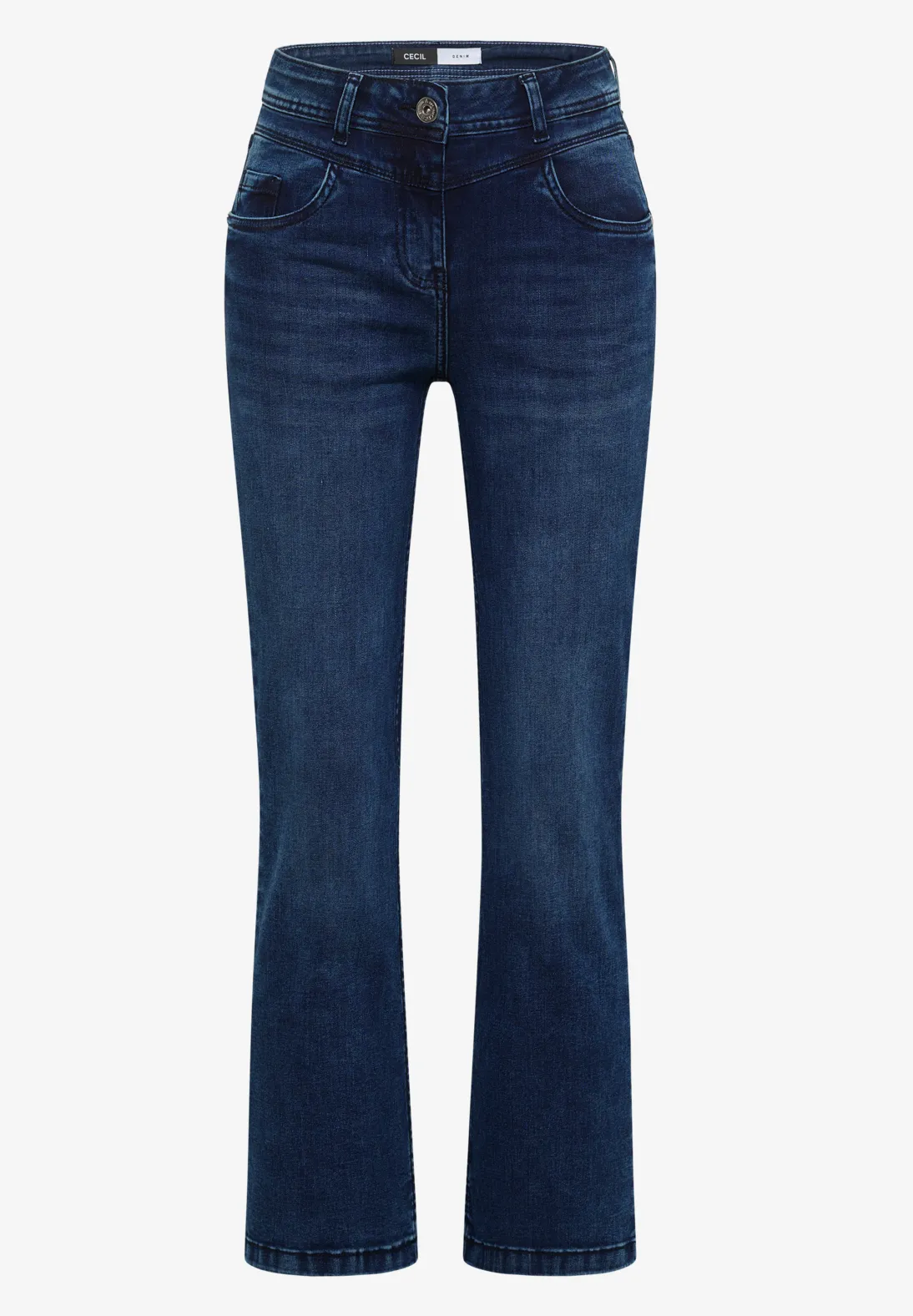 Cecil Bootcut Jeans Toronto - Dark Blue Wash