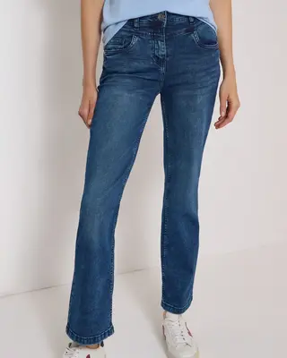 Cecil Bootcut Jeans Toronto - Dark Blue Wash
