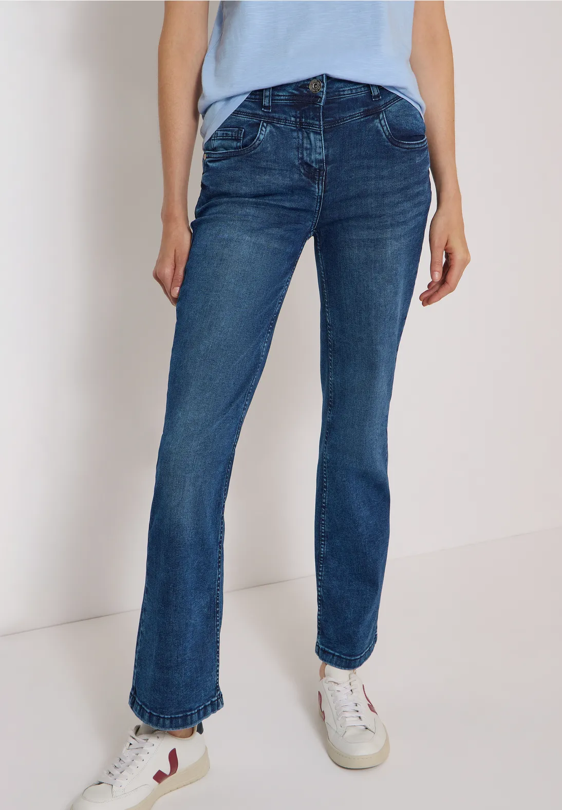 Cecil Bootcut Jeans Toronto - Dark Blue Wash