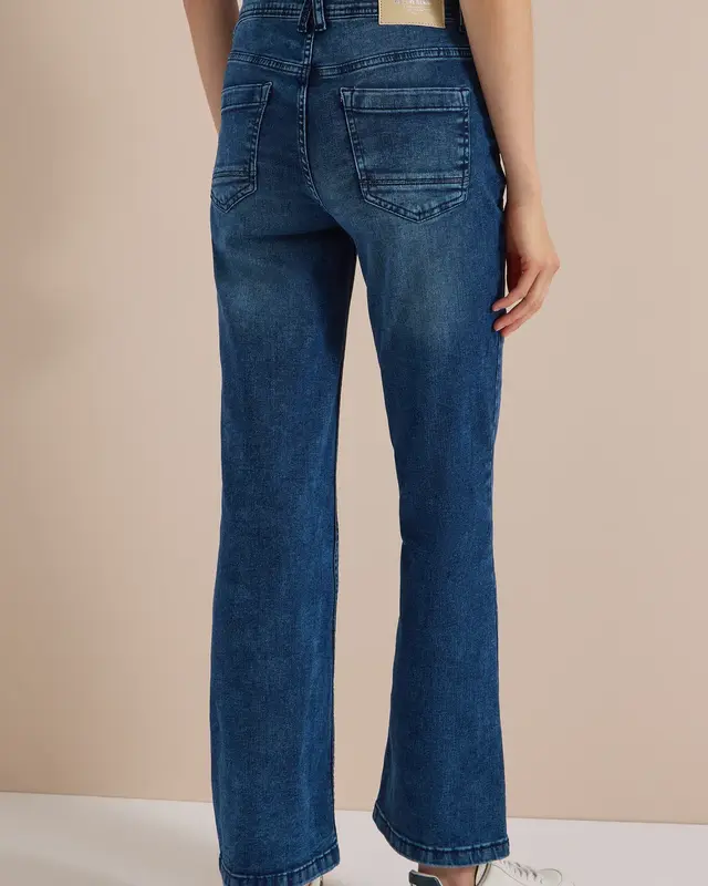 Cecil Bootcut Jeans Toronto - Dark Blue Wash