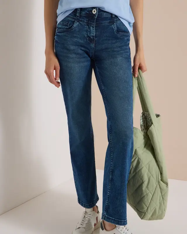 Cecil Bootcut Jeans Toronto - Dark Blue Wash