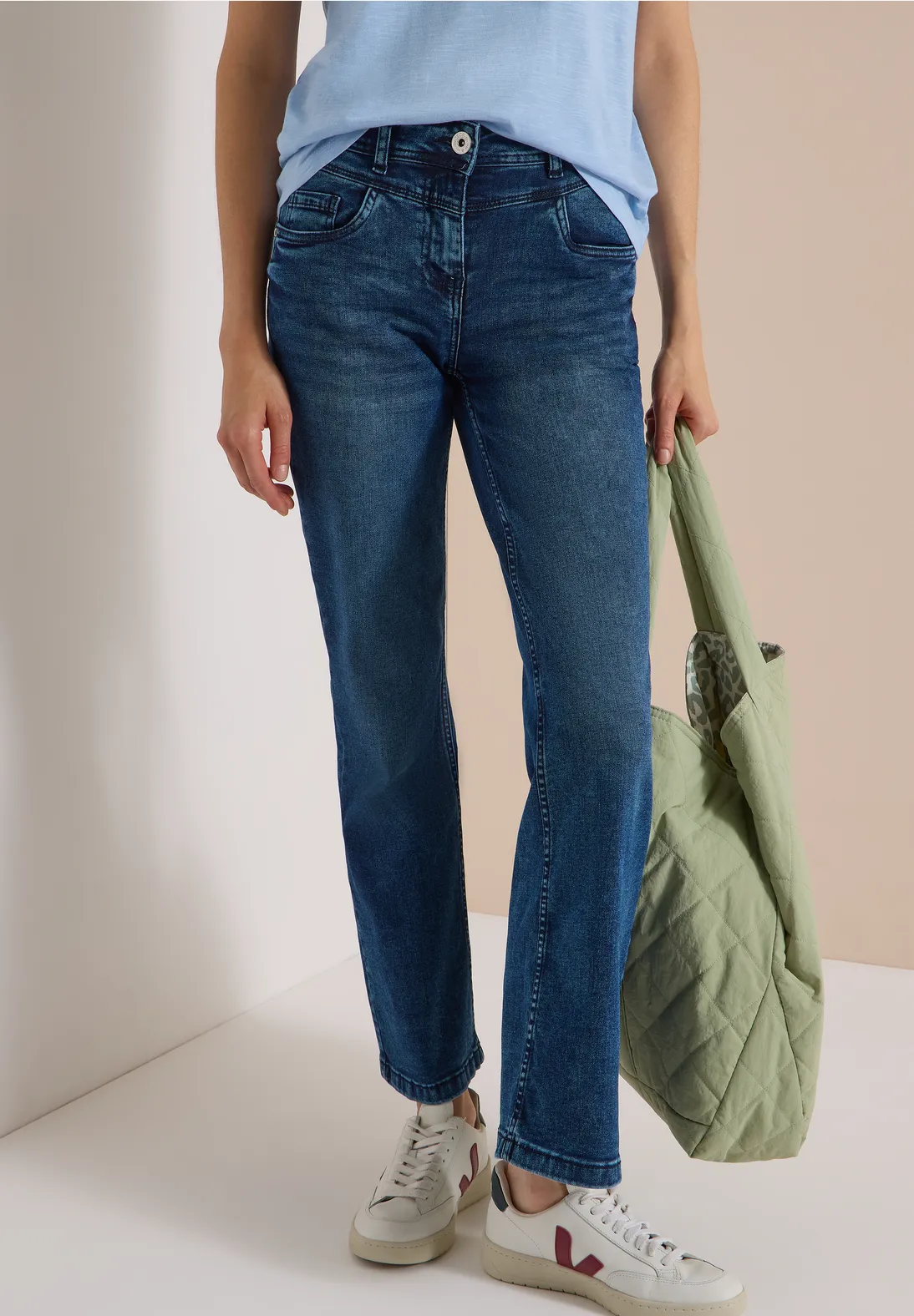 Cecil Bootcut Jeans Toronto - Dark Blue Wash