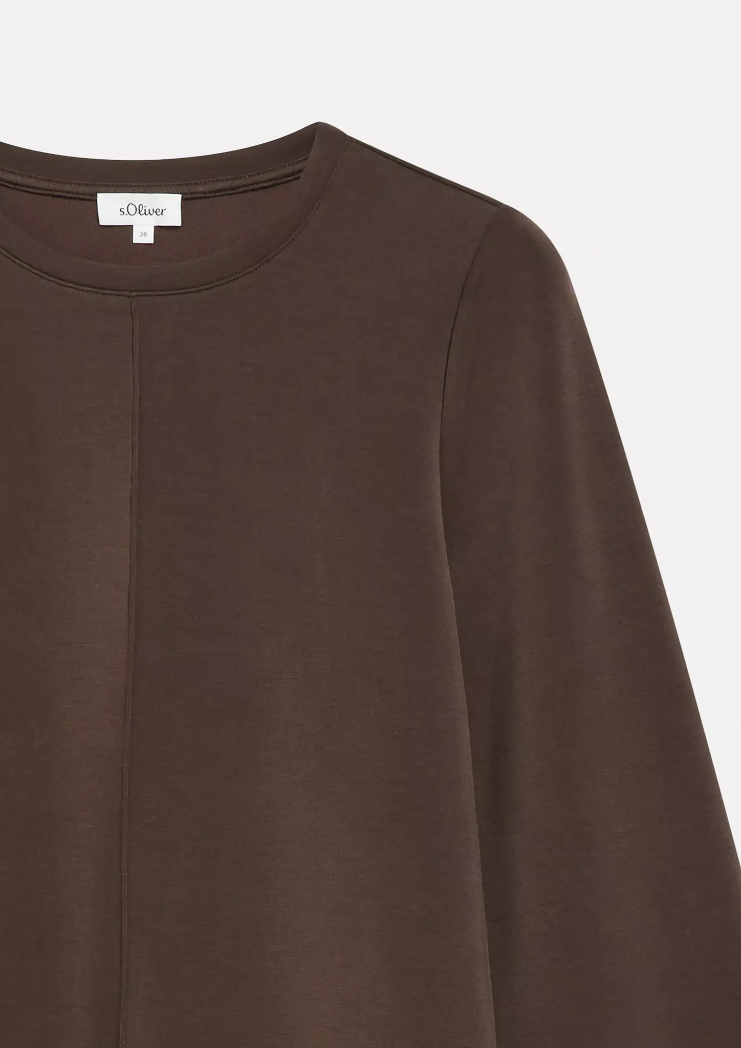 S. Oliver Scuba Sweatshirt Ballonmouw - Brown