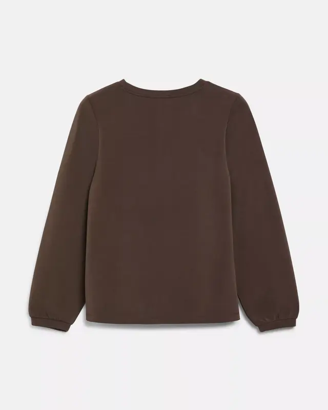 S. Oliver Scuba Sweatshirt Ballonmouw - Brown