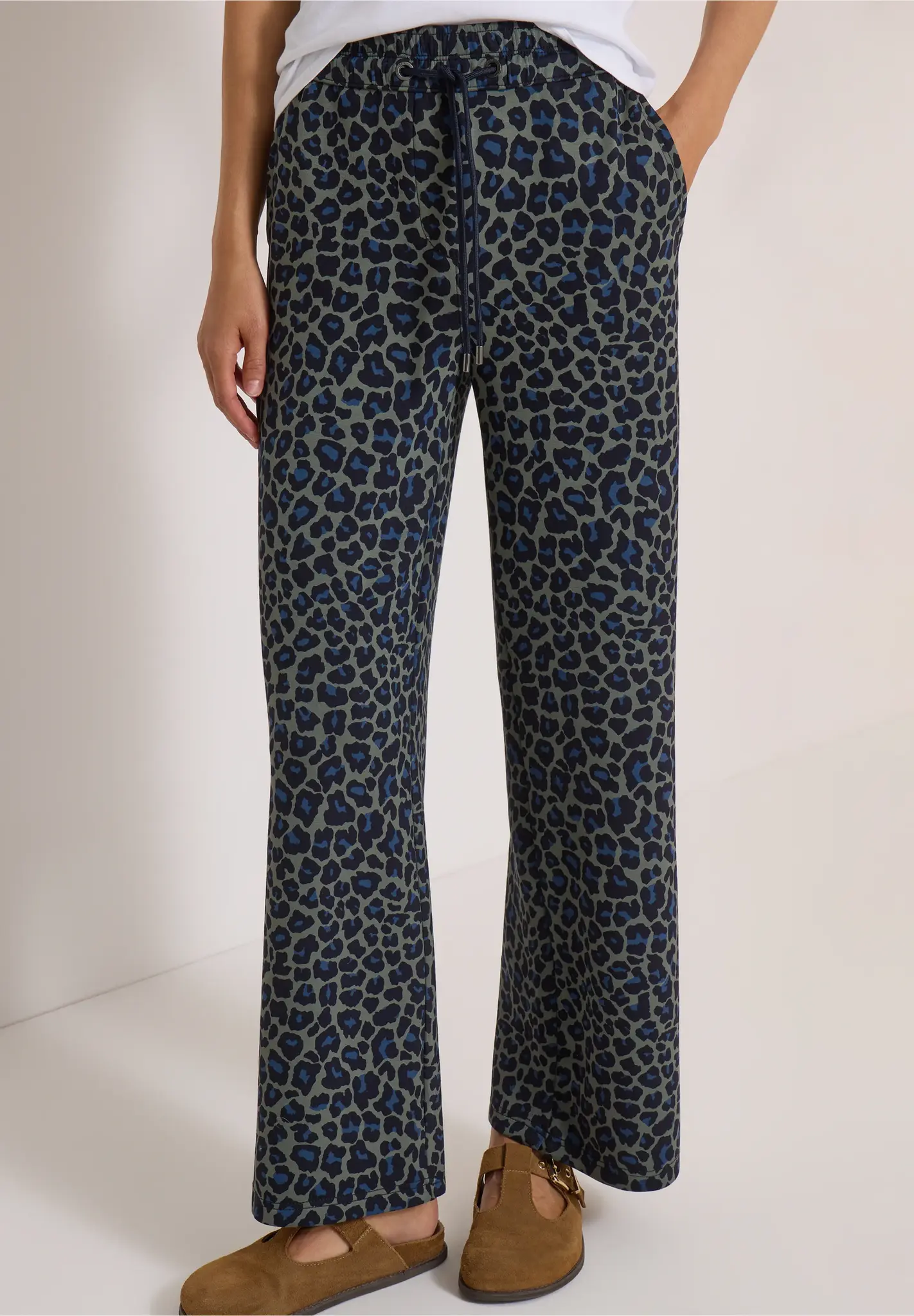Cecil Wide Leg Hose Neele - Dried Olive Green